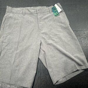 Burnside Men’s Hybrid Performance Shorts 34, 20” inseam Heather Grey Quick Dry